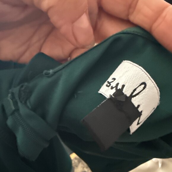 Lulus Strapless Emerald Green Jumpsuit With Flounce Top & Wide-Leg Pants - Picture 6 of 6